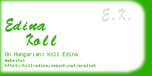 edina koll business card